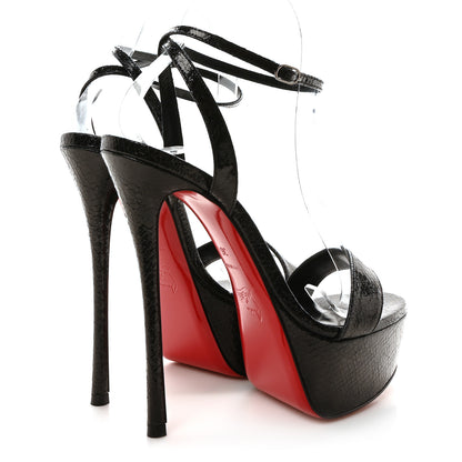 Christian Louboutin Specchio Star Loubi Queen Alta 150 Platform Sandals 36 Black 5 of 9