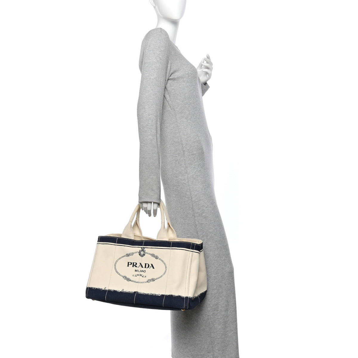 Canapa Logo Shopping Tote Grezzo Baltico