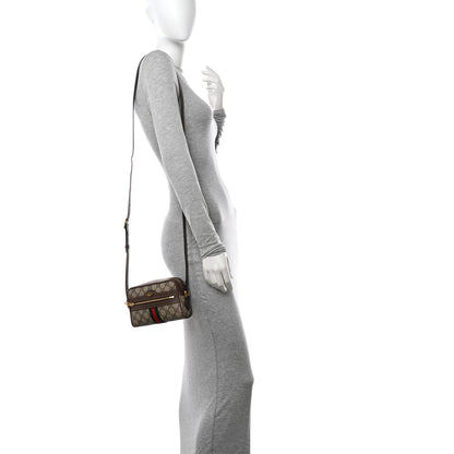 Gucci GG Supreme Monogram Web Mini Ophidia Shoulder Bag Brown 2 of 11