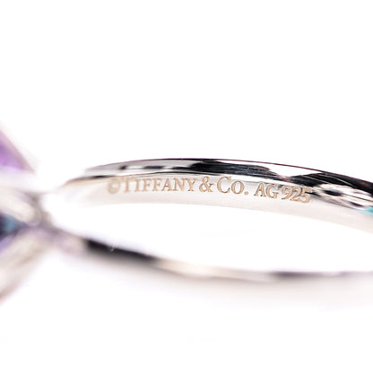Tiffany Sterling Silver Amethyst Round Sparklers Cocktail Ring 49 5 5 of 5