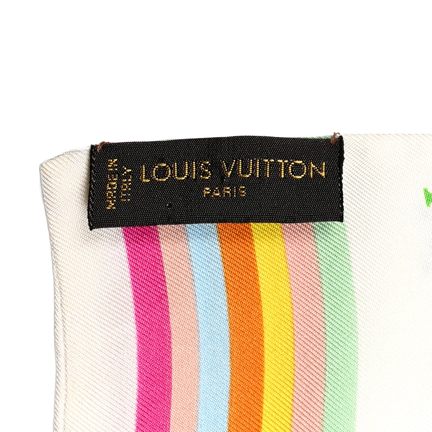 Silk Monogram Multicolor Bandeau White