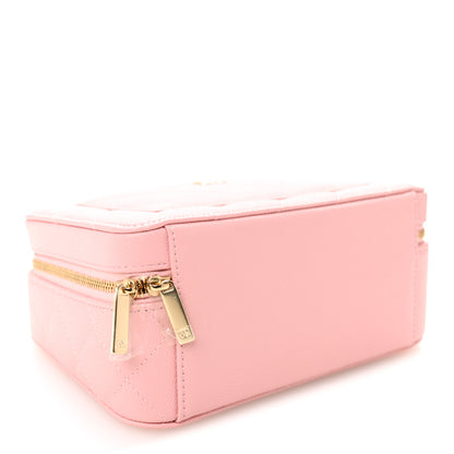 Chanel Caviar Quilted Top Handle Vanity With Chain Light Pink 4 of 10