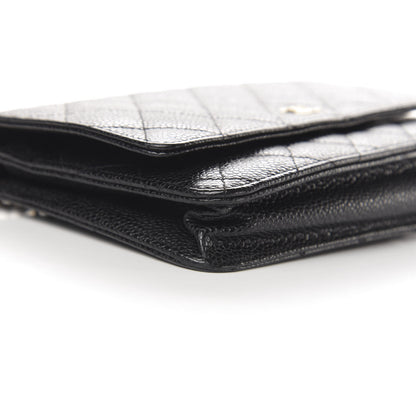 Chanel Caviar Quilted Wallet On Chain WOC Black 11 of 14