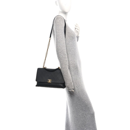 Chanel Grained Calfskin Stitched Flap Black 2 of 10