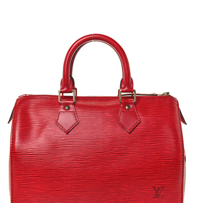 Louis Vuitton Epi Speedy 25 Castillan Red 6 of 8