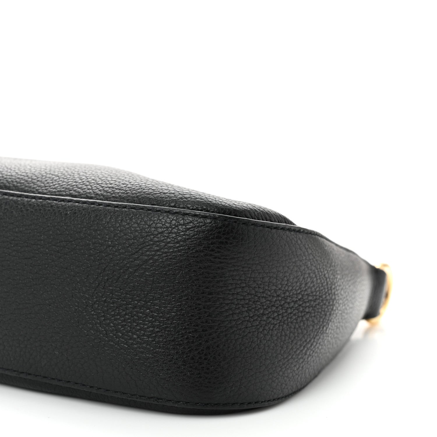 Prada Vitello Daino Soft Zippered Hobo Shoulder Bag Black 10 of 10
