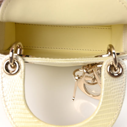 Christian Dior Lizard Micro Lady Dior Yellow Multicolor 5 of 11