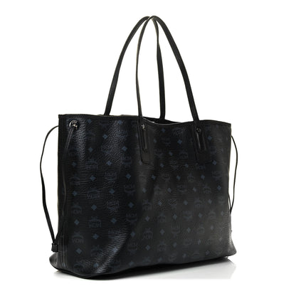MCM Visetos Large Liz Reversible Shopper Tote Black 2 of 4