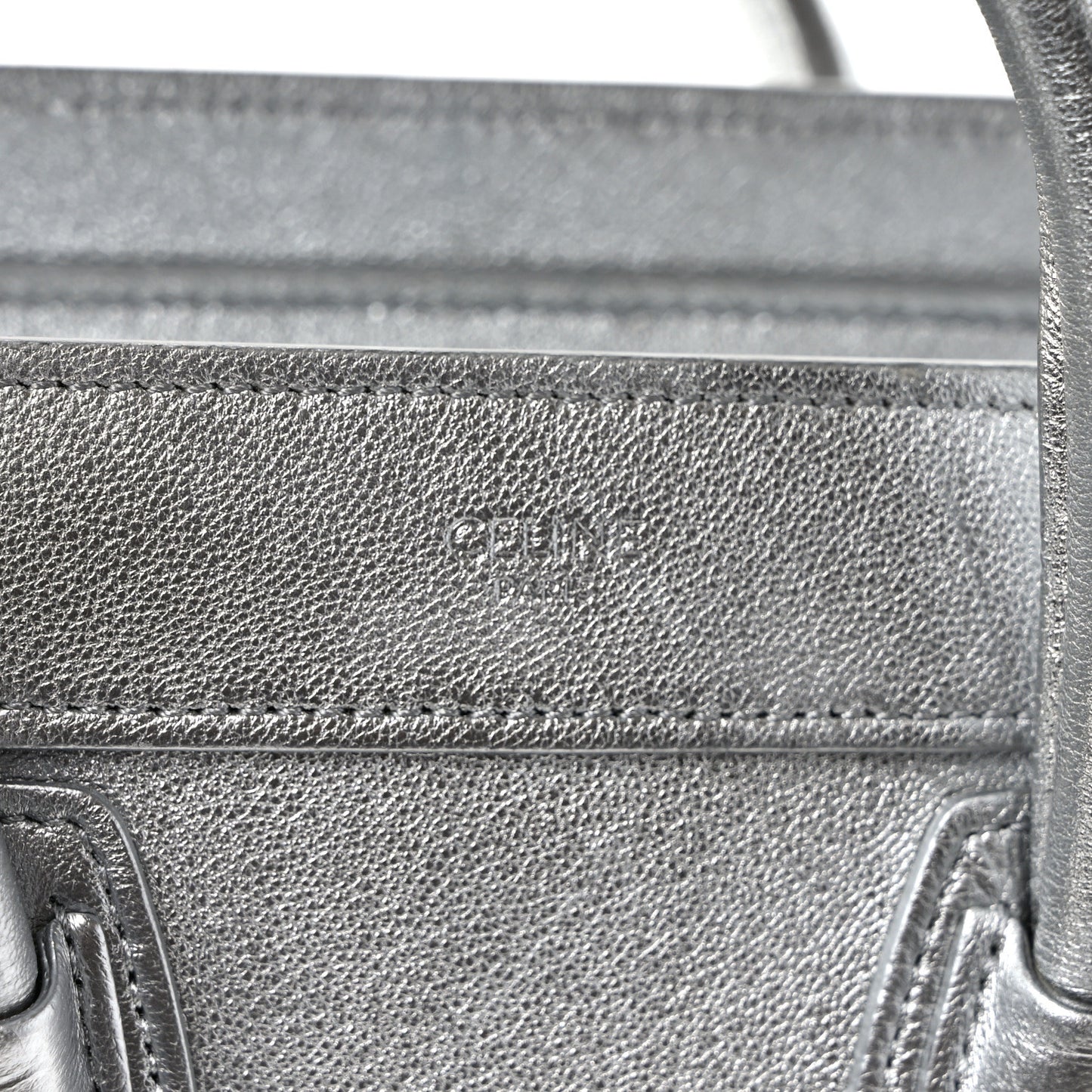 Laminated Lambskin Nano Luggage Silver