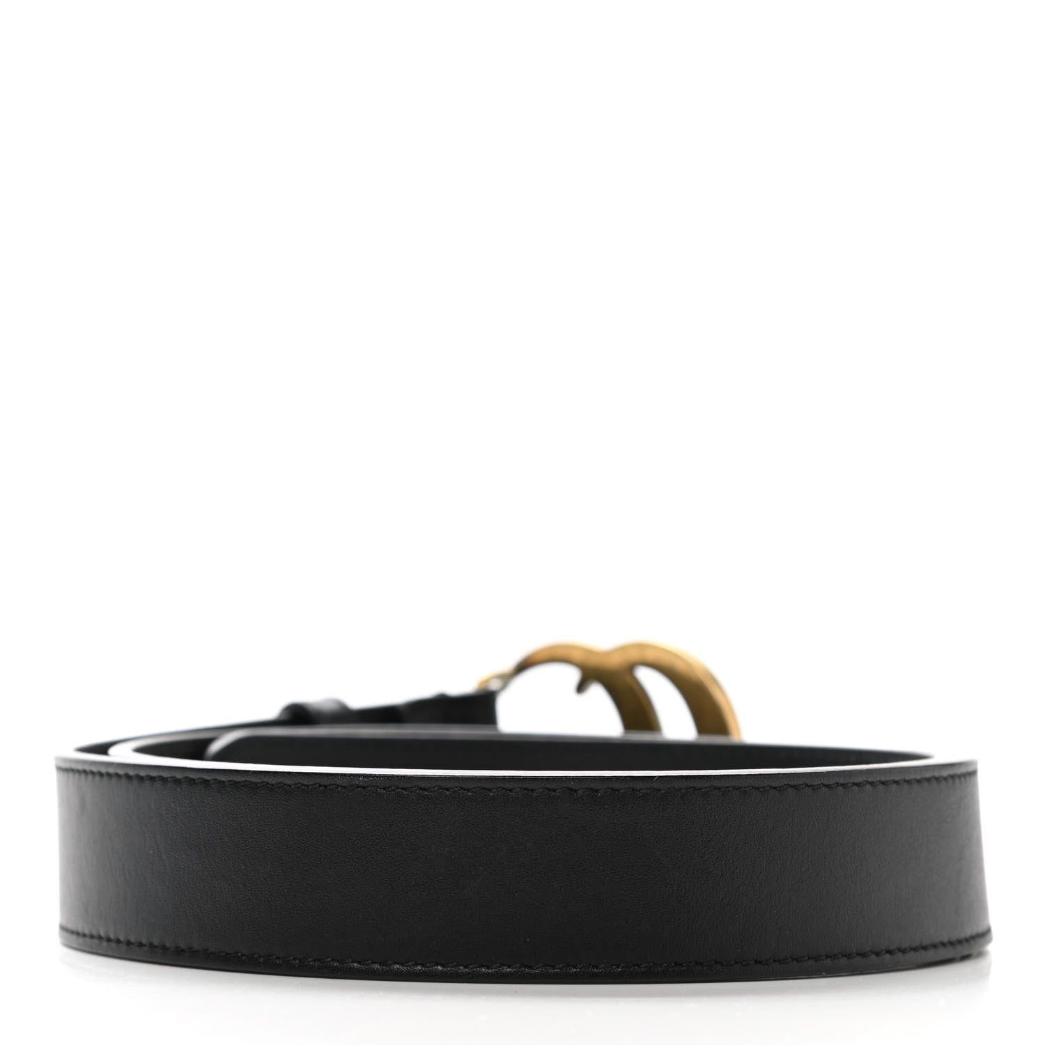 Gucci Calfskin Double G 20mm Belt 85 34 Black 2 of 6