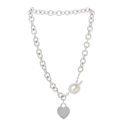 Tiffany Sterling Silver Heart Tag Toggle Necklace 2 of 5