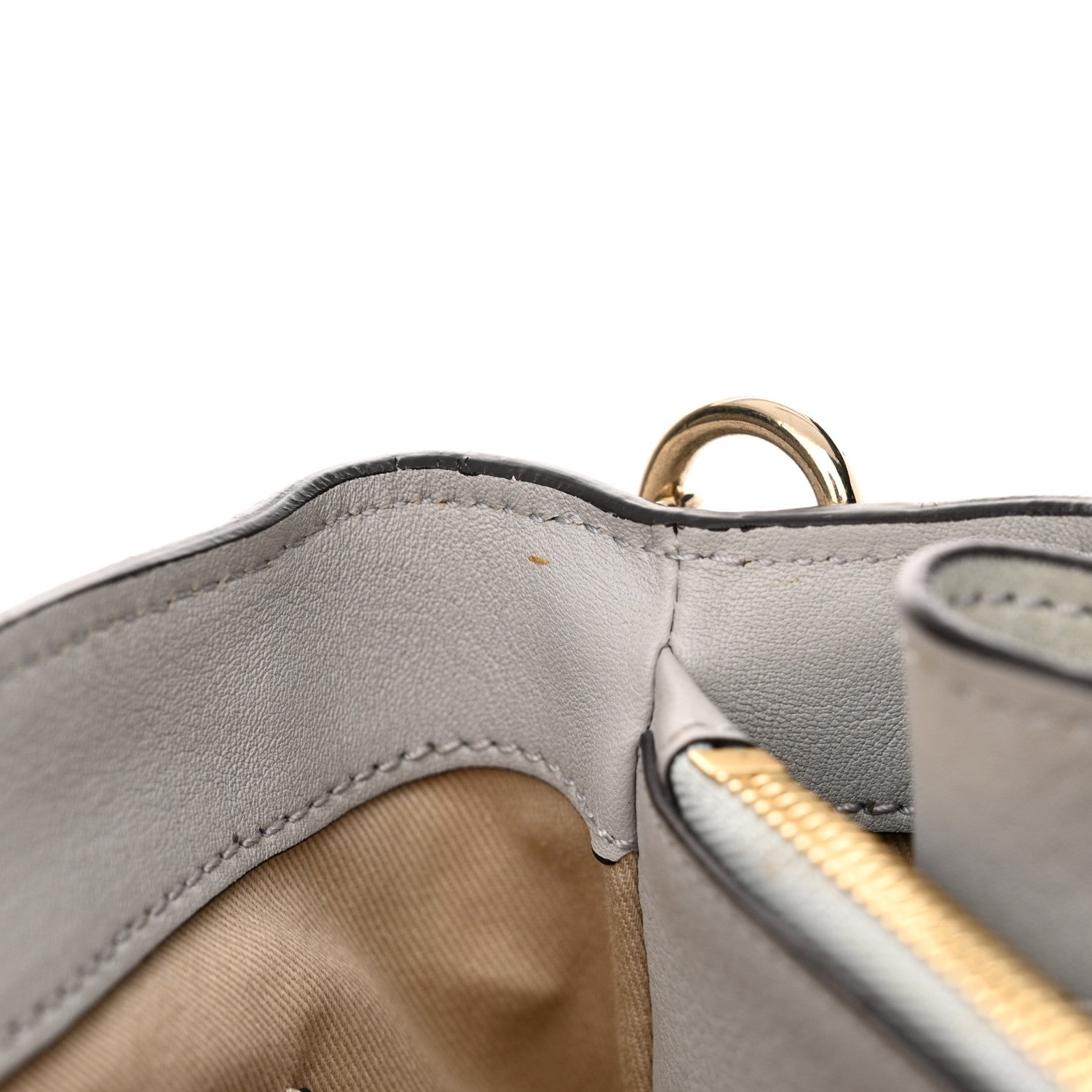 Chloe Calfskin Medium Faye Day Shoulder Bag Airy Grey 12 of 16