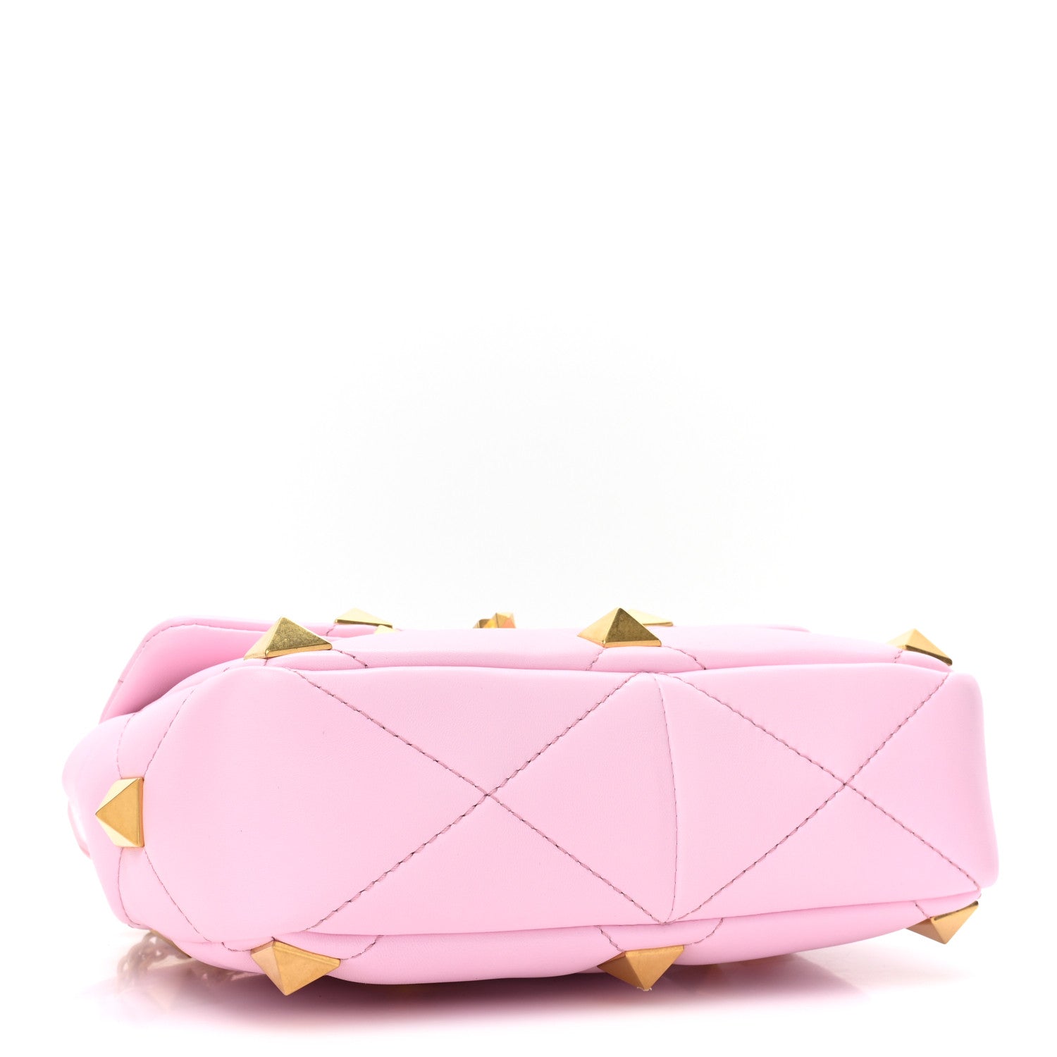 Valentino Garavani Nappa Medium Roman Stud Shoulder Bag Pink Borealis 4 of 8