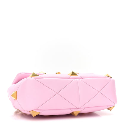 Valentino Garavani Nappa Medium Roman Stud Shoulder Bag Pink Borealis 4 of 8