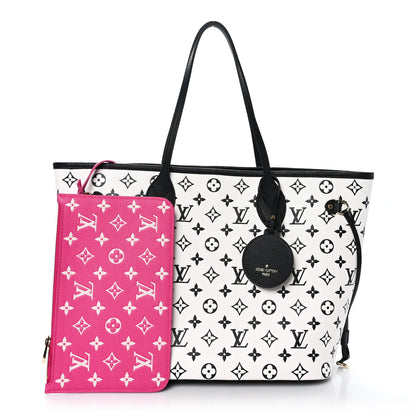 Louis Vuitton Empreinte Spring In The City Neverfull MM Black White Pink 1 of 9