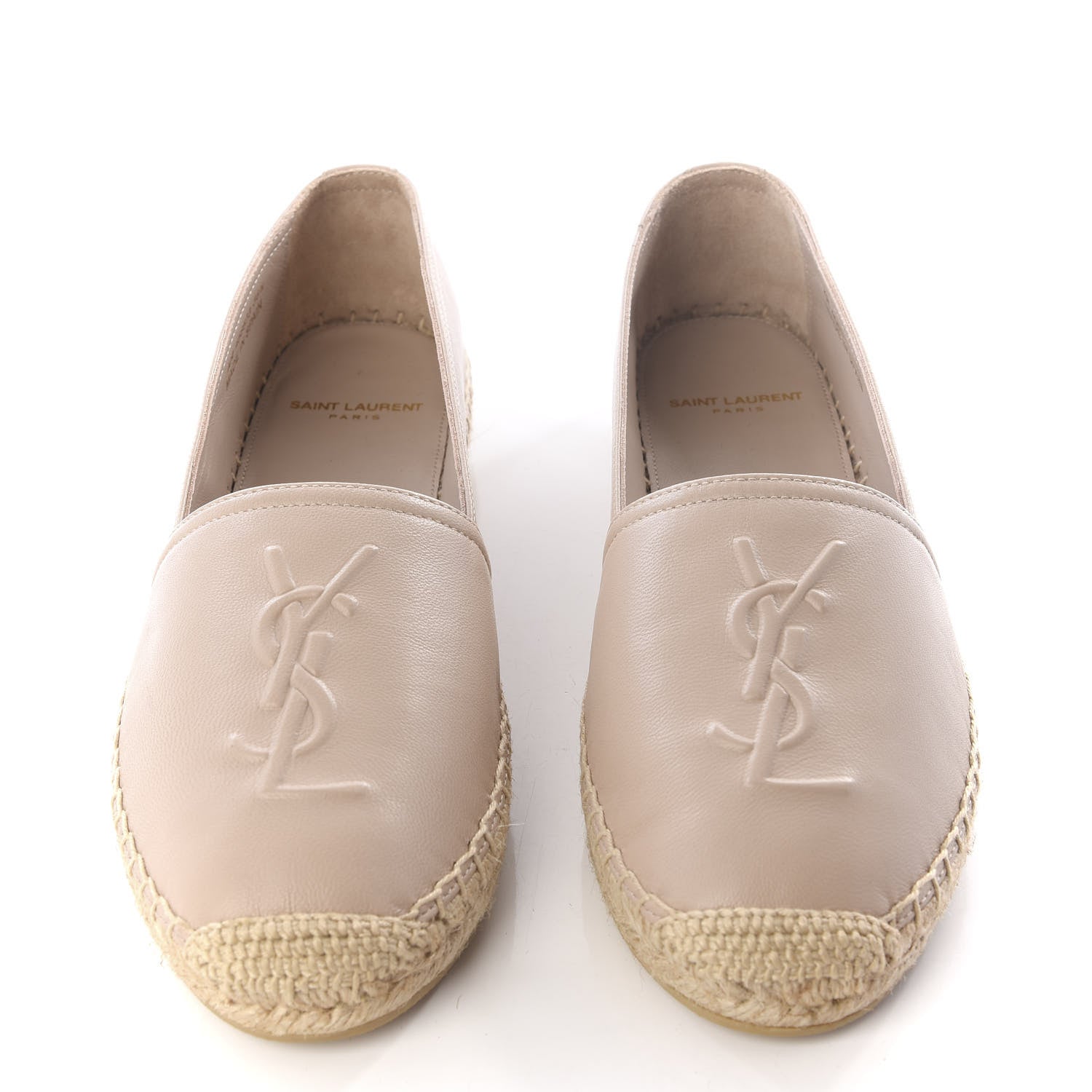 Saint Laurent Nappa Monogram Espadrilles 36.5 Rose Poudre 5 of 11