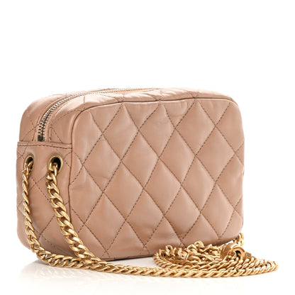 Chanel Lambskin Quilted Mini Pillow Crush Camera Case Beige 3 of 11