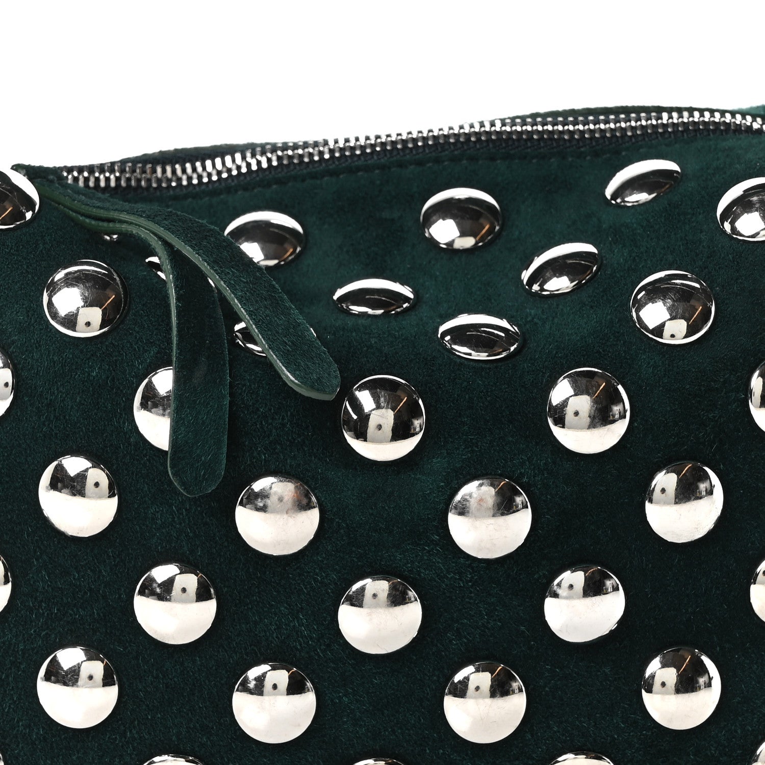 Khaite Suede Studded Small Elena English Green 6 of 9