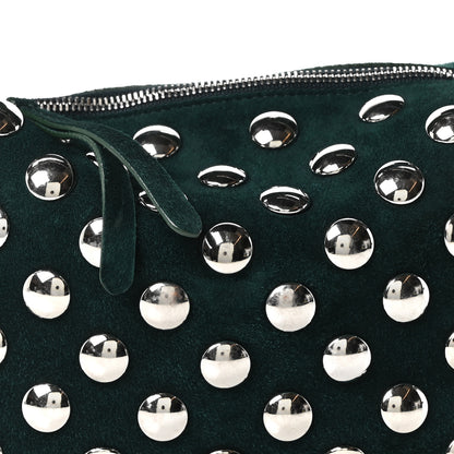 Khaite Suede Studded Small Elena English Green 6 of 9