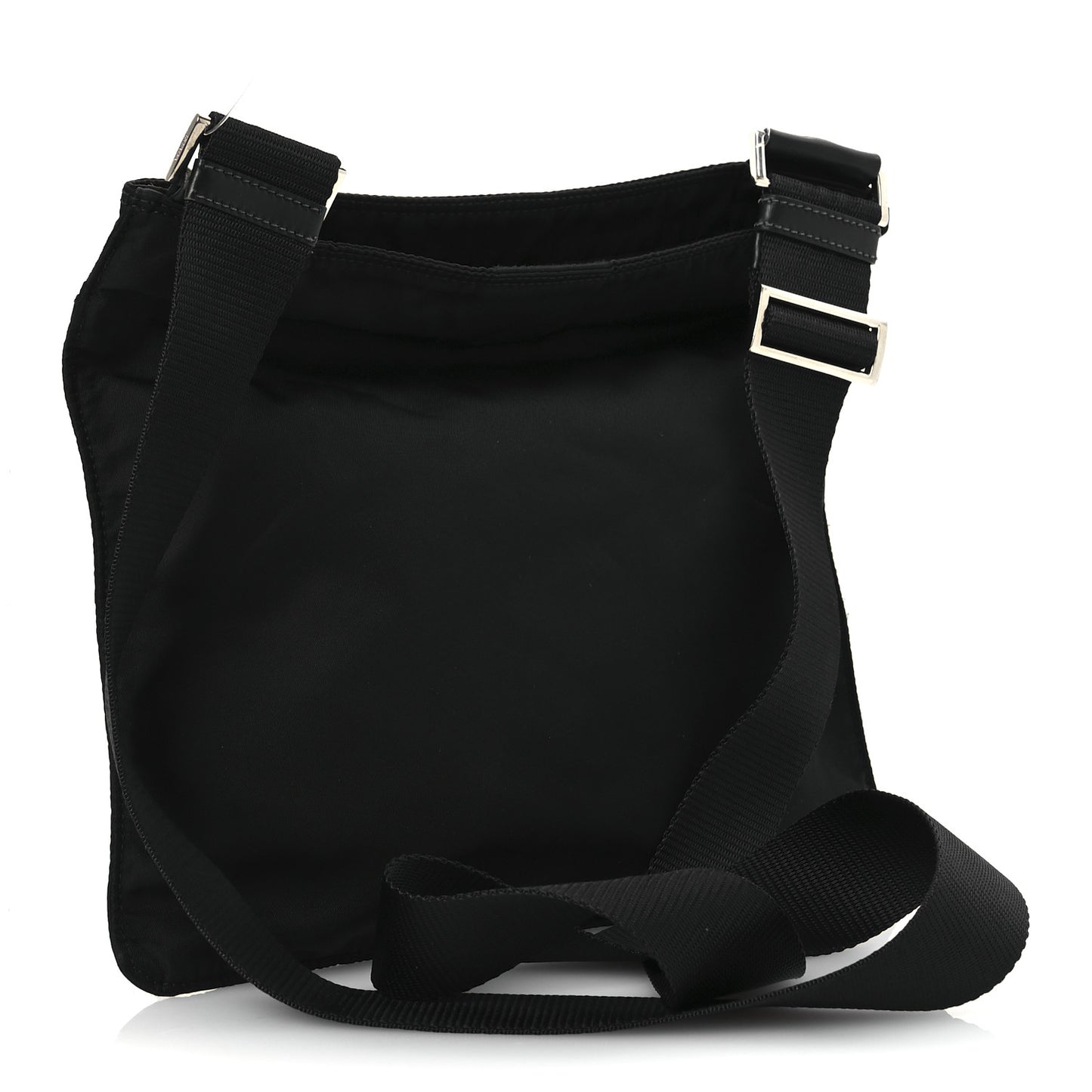 Nylon Vela Flat Messenger Bag Black