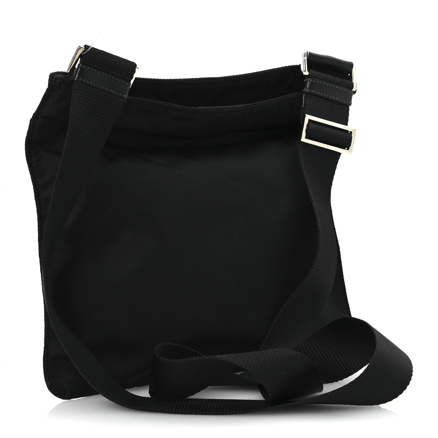 Prada Nylon Vela Flat Messenger Bag Black 3 of 16