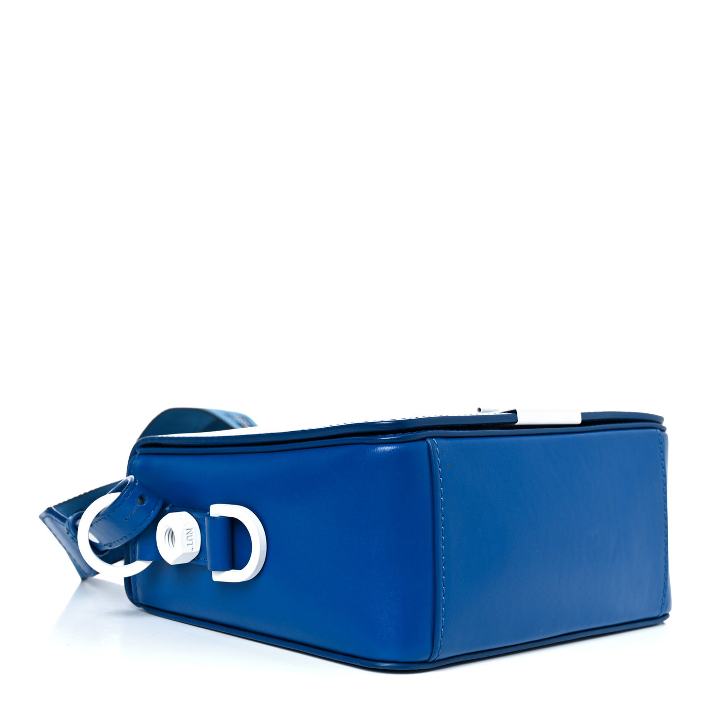 Calfskin Binder Clip Bag Blue