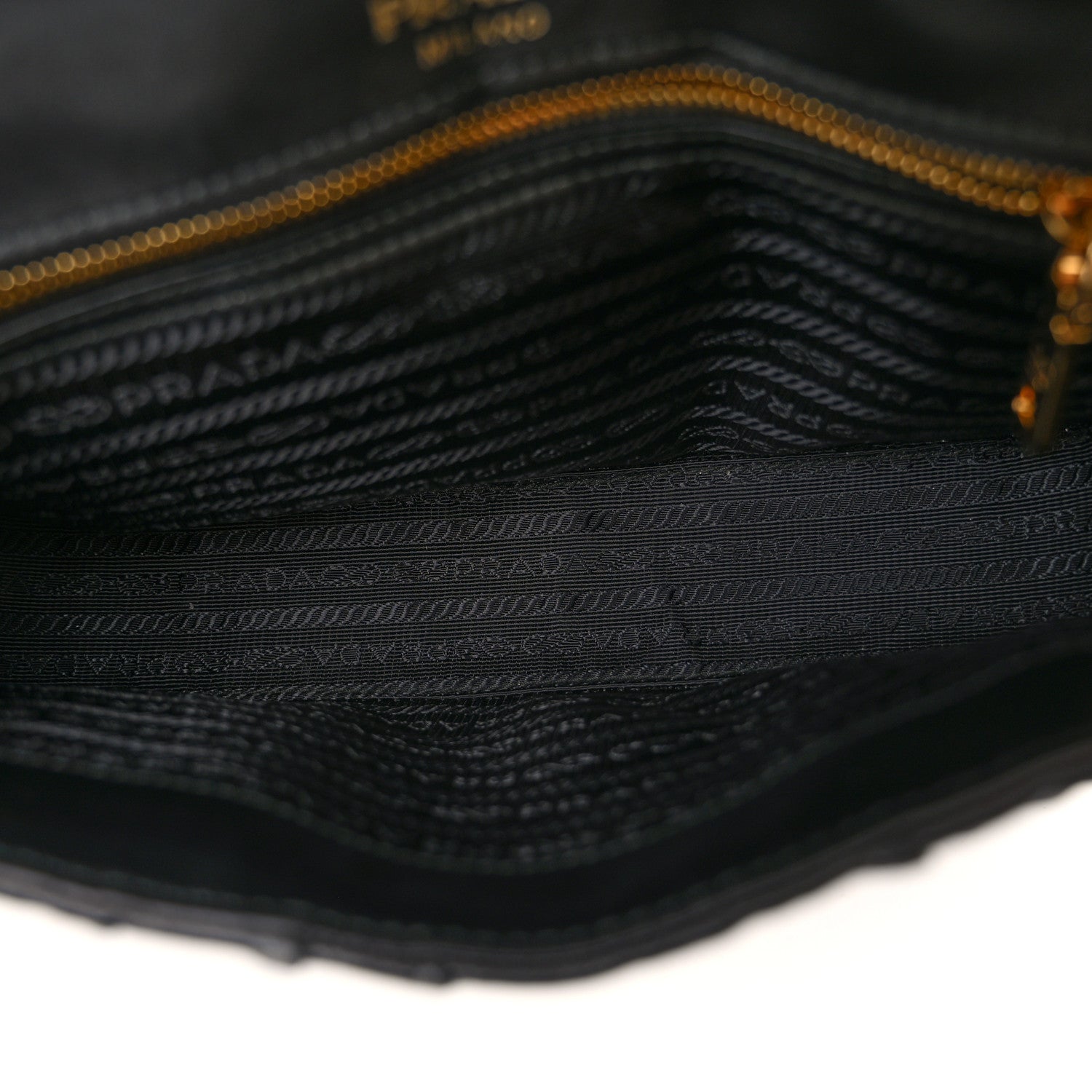 Prada Nappa Gaufre Medium Chain Flap Shoulder Bag Black 5 of 10