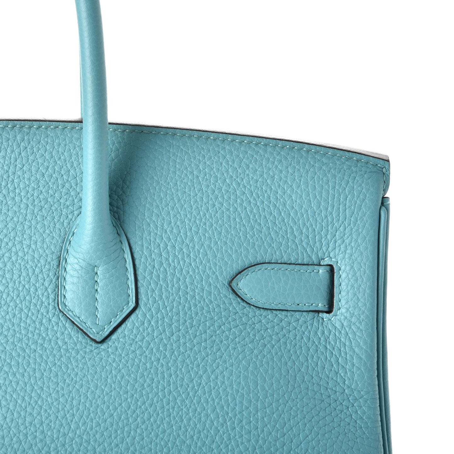 Taurillon Clemence Birkin 35 Bleu Atoll