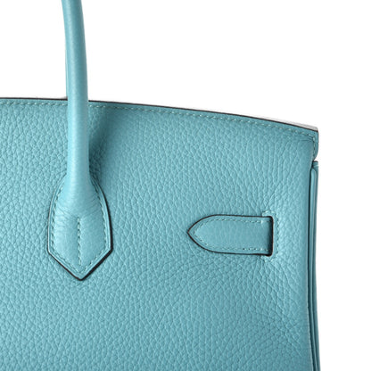 Hermes Taurillon Clemence Birkin 35 Bleu Atoll 11 of 36