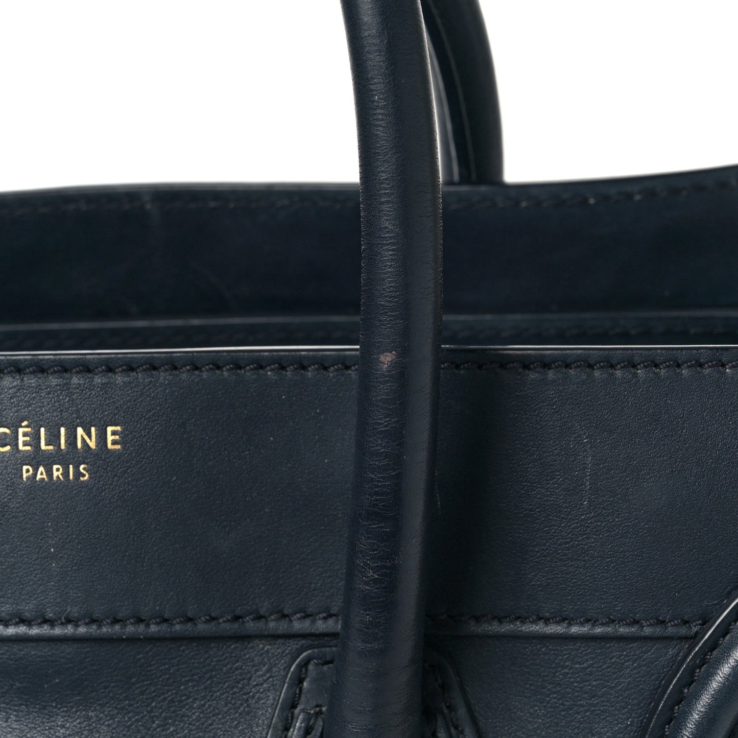 Smooth Calfskin Mini Luggage Navy Blue