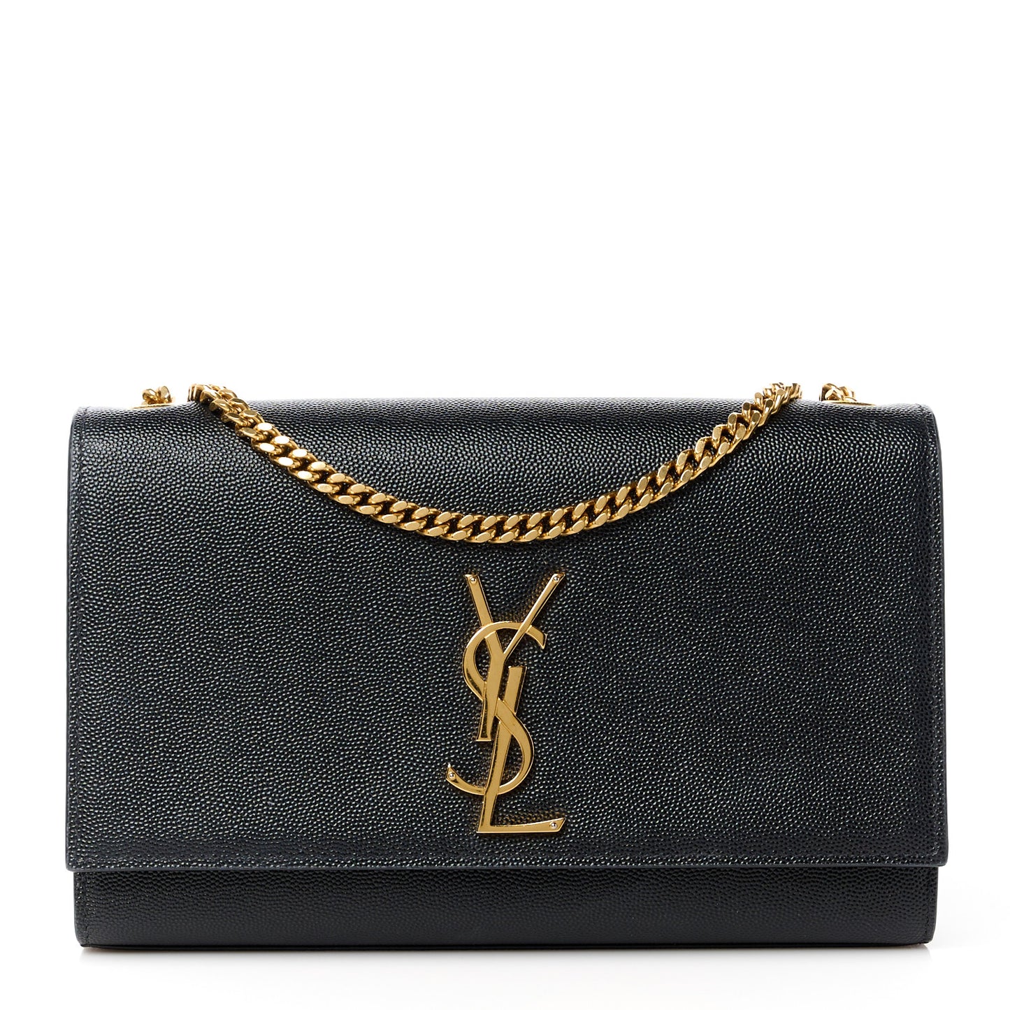 Grain De Poudre Medium Classic Monogram Kate Satchel Black