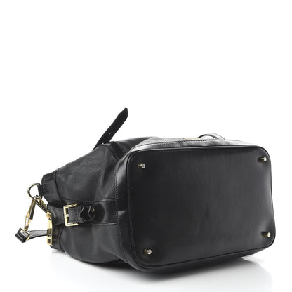 Burberry Calfskin Perforated Ellers Satchel Black 4 of 10
