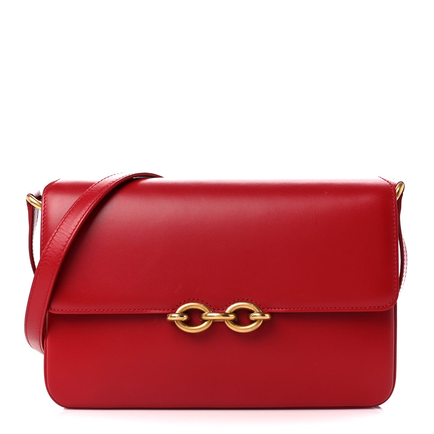 Smooth Calfskin Le Maillon Satchel Rouge Eros