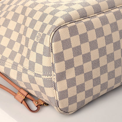 Louis Vuitton Damier Azur Neo Neverfull MM Rose Ballerine 10 of 12