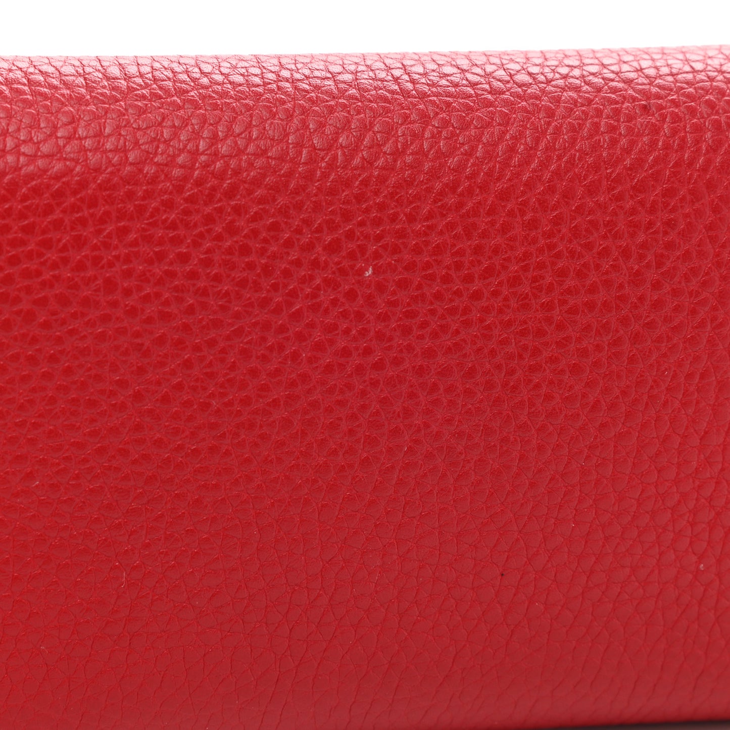 Pebbled Calfskin Large Soho Continental Wallet Red