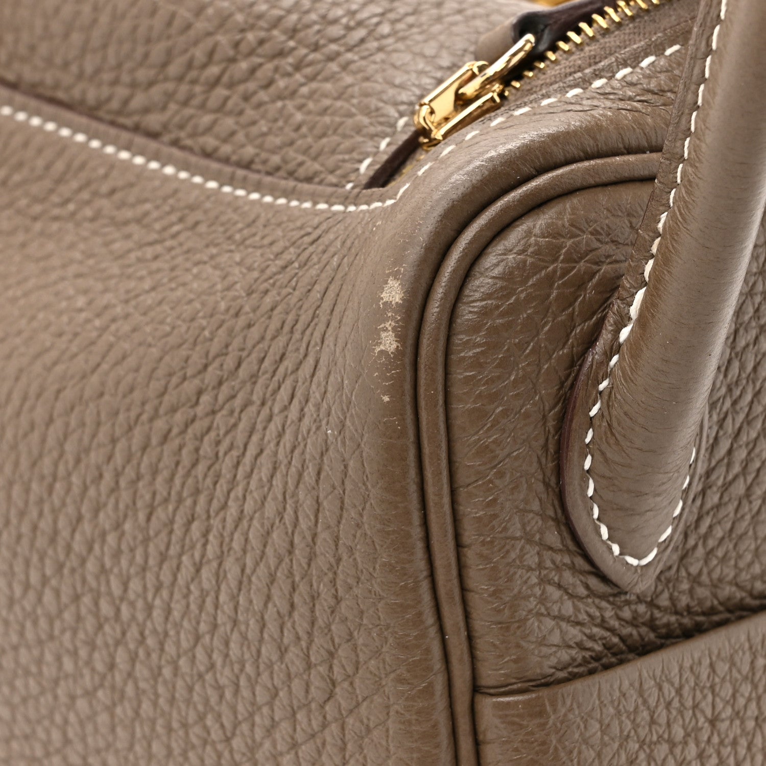 Hermes Taurillon Clemence Mini Lindy 20 Etoupe 14 of 15