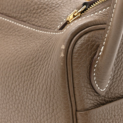 Hermes Taurillon Clemence Mini Lindy 20 Etoupe 14 of 15