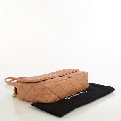 Chanel Calfskin Quilted Large Retro Chain Flap Beige 4 of 8