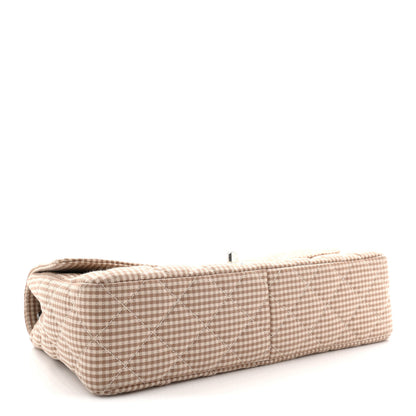 Chanel Toile Gingham Medium Single Flap Beige 4 of 11