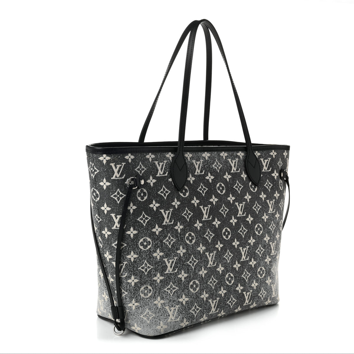 Louis Vuitton Denim Monogram Jacquard Neverfull MM Grey 4 of 10