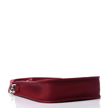 Hermes Taurillon Clemence Evelyne TPM Rouge Grenat 3 of 5