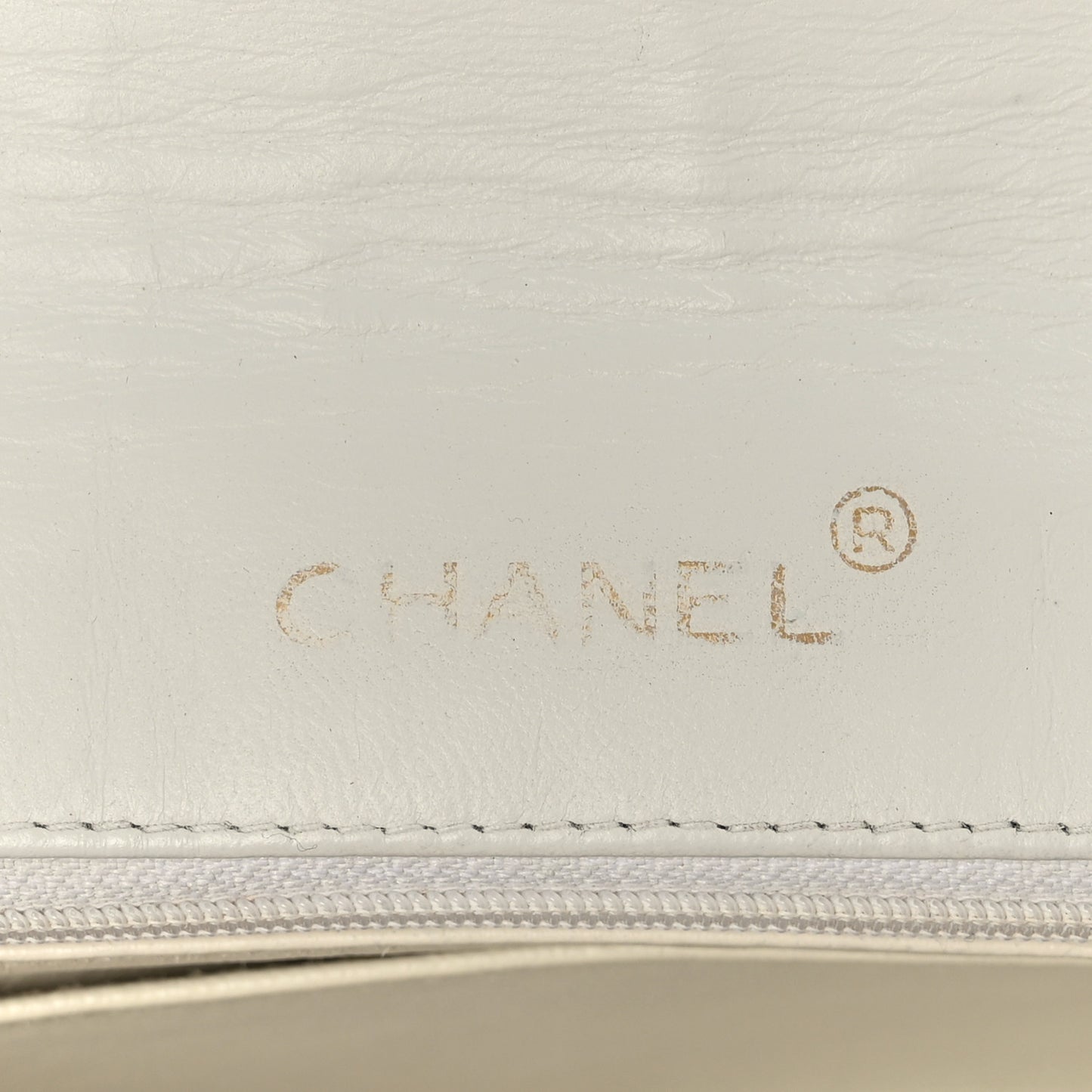 Lambskin Quilted Medium Single Flap White