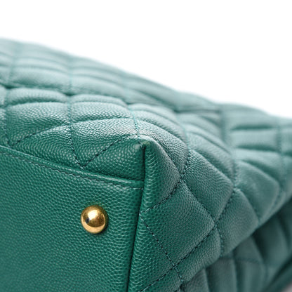 Chanel Caviar Quilted Small Coco Handle Flap Green 8 of 9