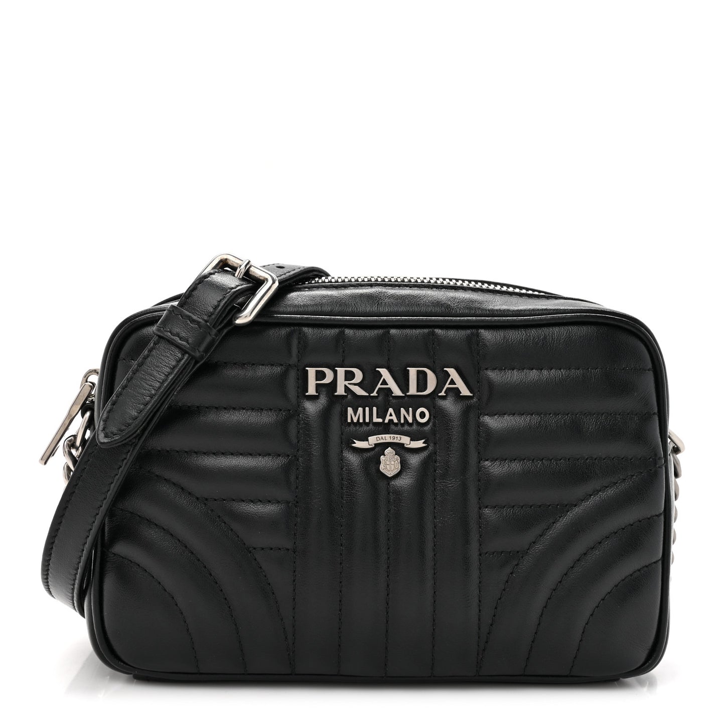 Soft Calfskin Diagramme Camera Bag Black