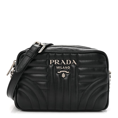 Prada Soft Calfskin Diagramme Camera Bag Black 1 of 10