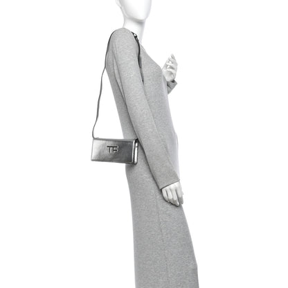 Tom Ford Metallic Palmellato Calfskin TF Mini Bag Silver 2 of 12