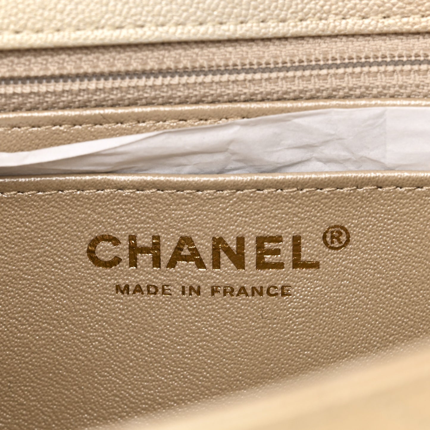 Metallic Goatskin Quilted Mini Rectangular Flap Gold