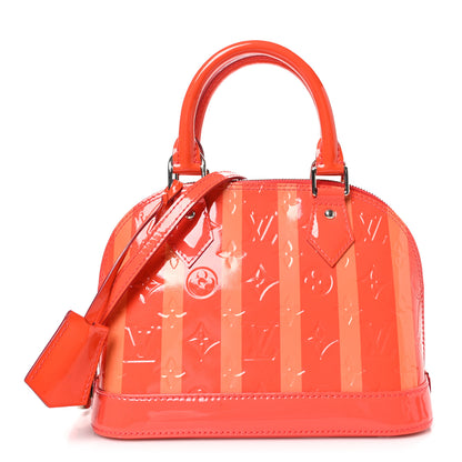 Louis Vuitton Vernis Rayures Alma BB Poppy 1 of 10