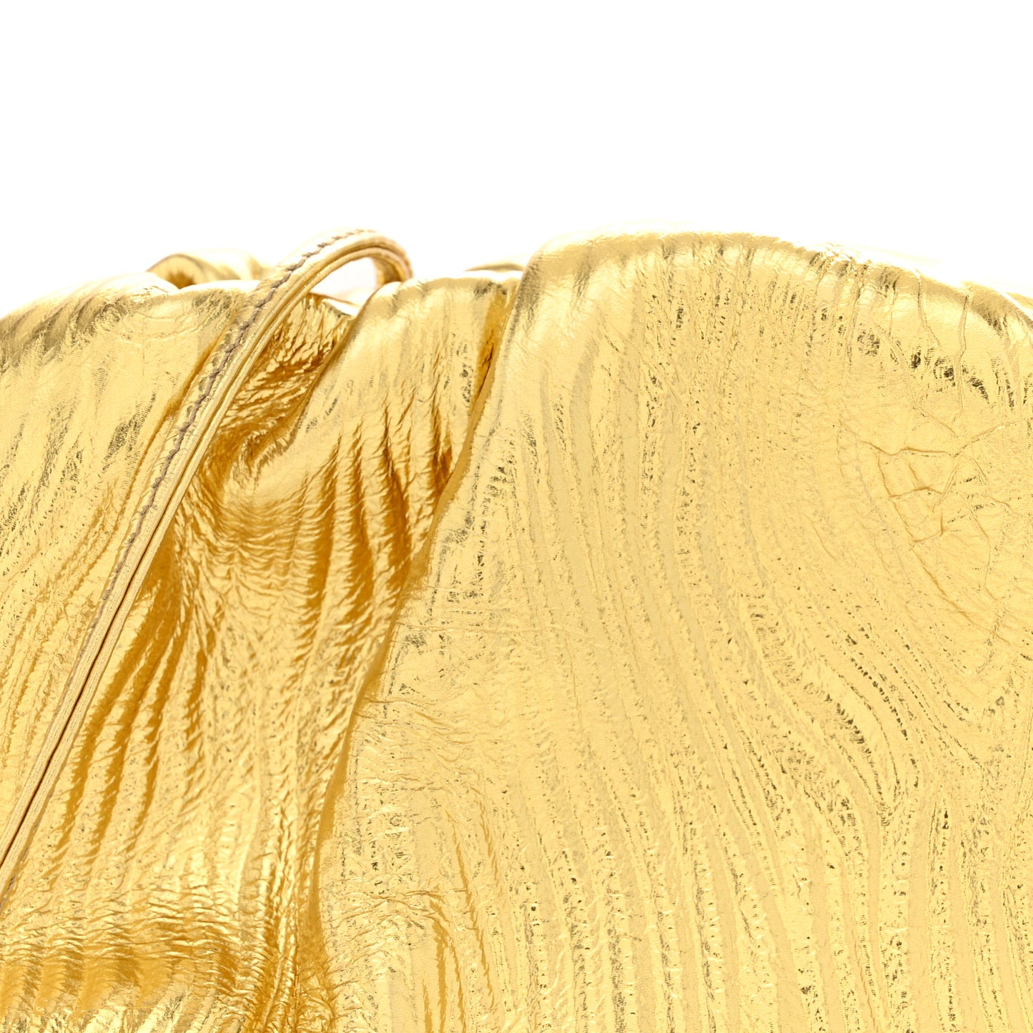 Metallic Bark Calfskin The Mini Pouch Gold