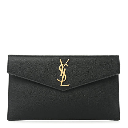 Saint Laurent Grain De Poudre Uptown Pouch Black 1 of 7